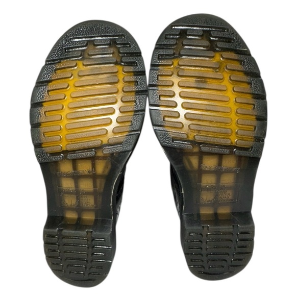 Dr. Marten’s Cassidy Black Leather Skull Print Moto Booties Size 5 - Picture 7 of 13